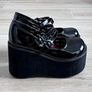 Demonia Cult Kera-08 Mary Jane Platform Shoes Black Women’s Size 8